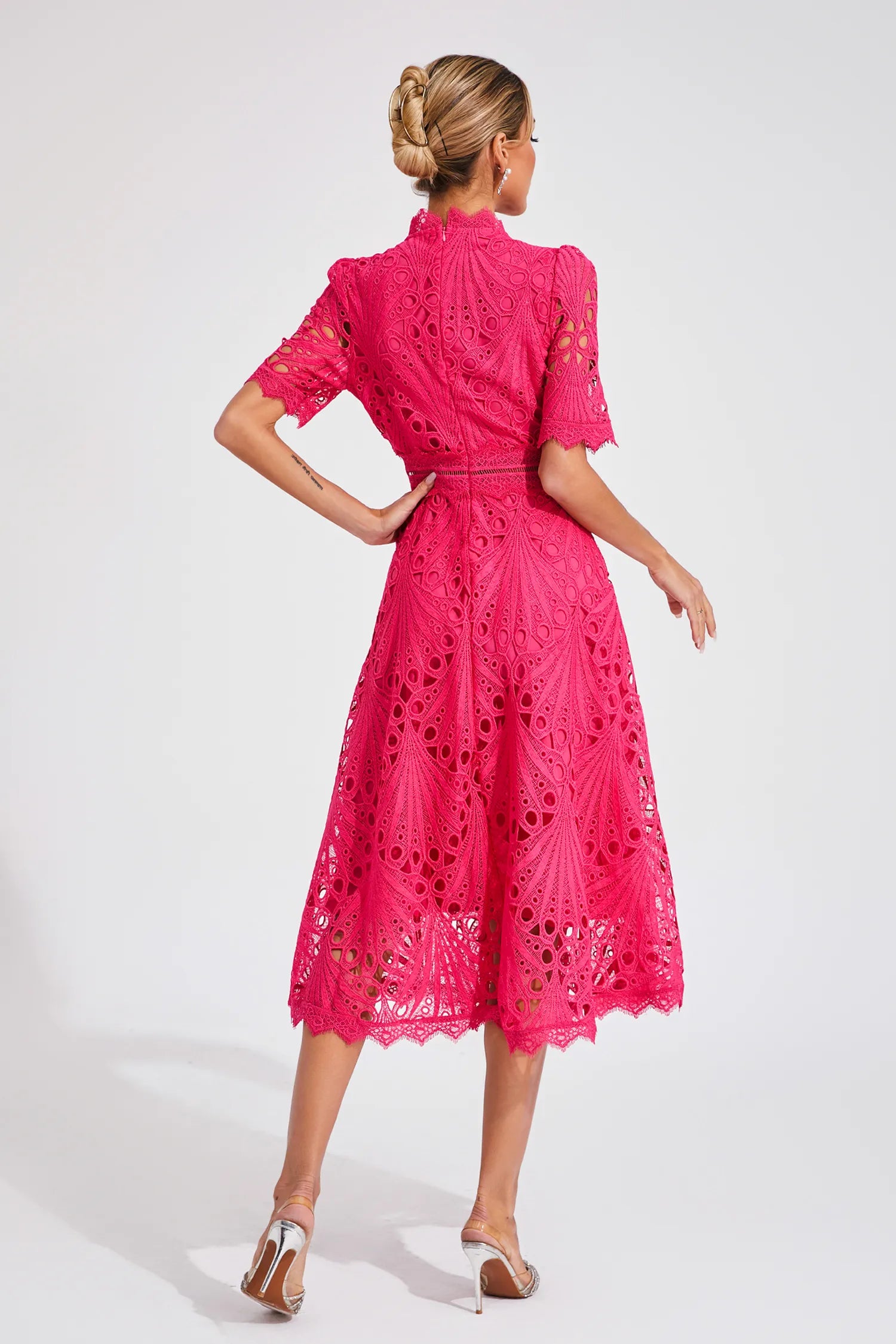 Patsy | Elegant Lace Midi Dress for Women