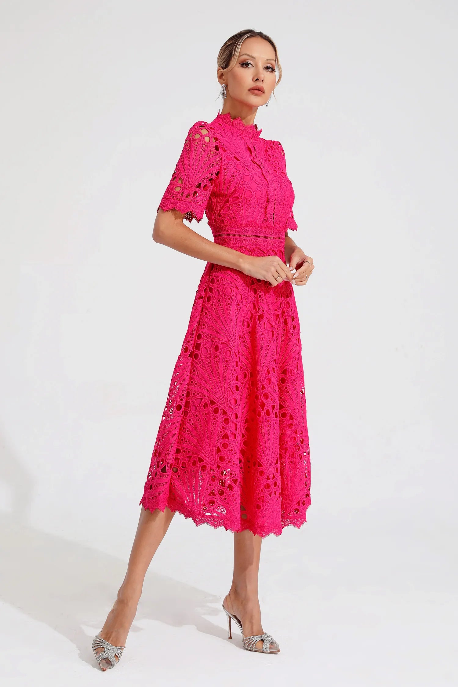 Patsy | Elegant Lace Midi Dress for Women