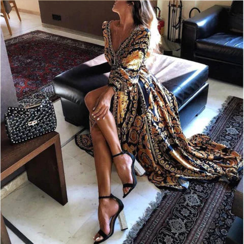 Mattie | Bohemian Maxi Dress - Elegant and Flowy