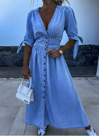 Kate | Stylish Denim Dress - Effortlessly Comfortable & Chic