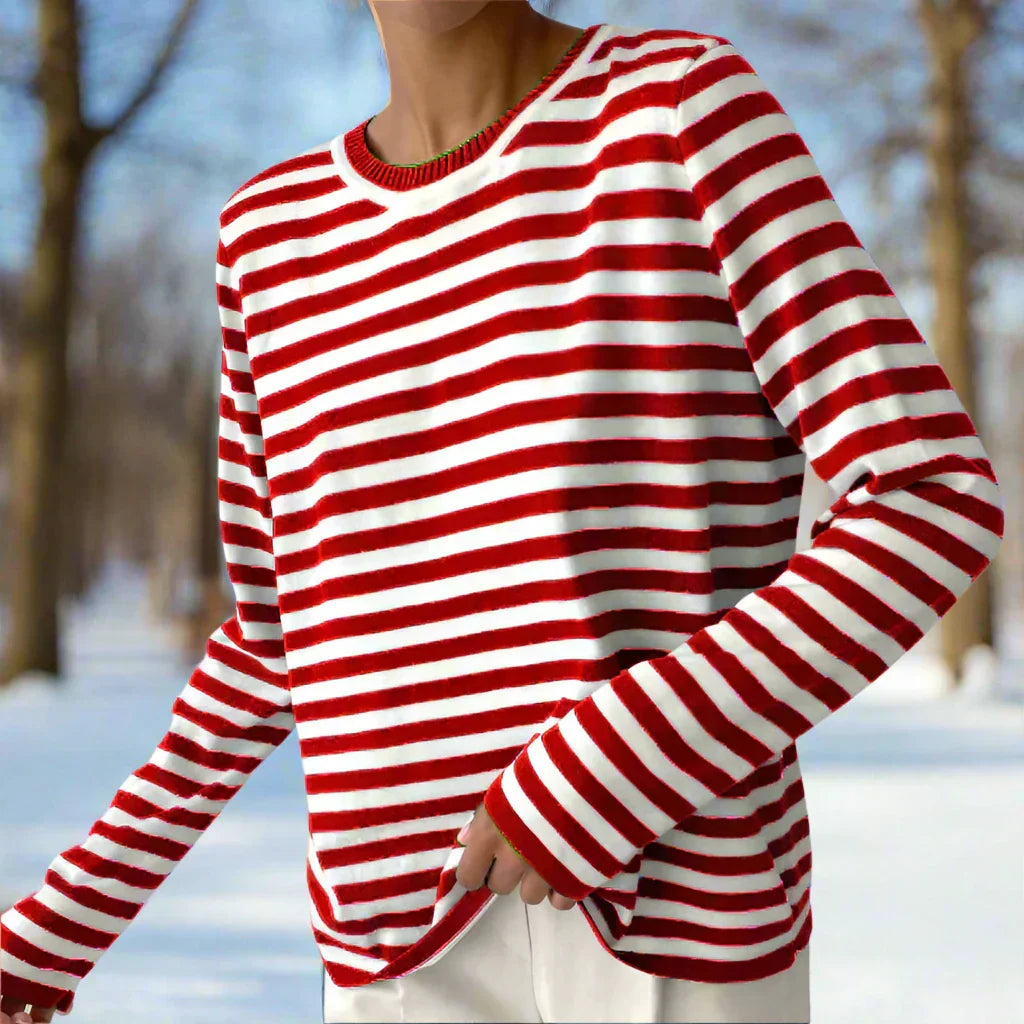 Alexandra | Striped Long Sleeve T-Shirt for Women