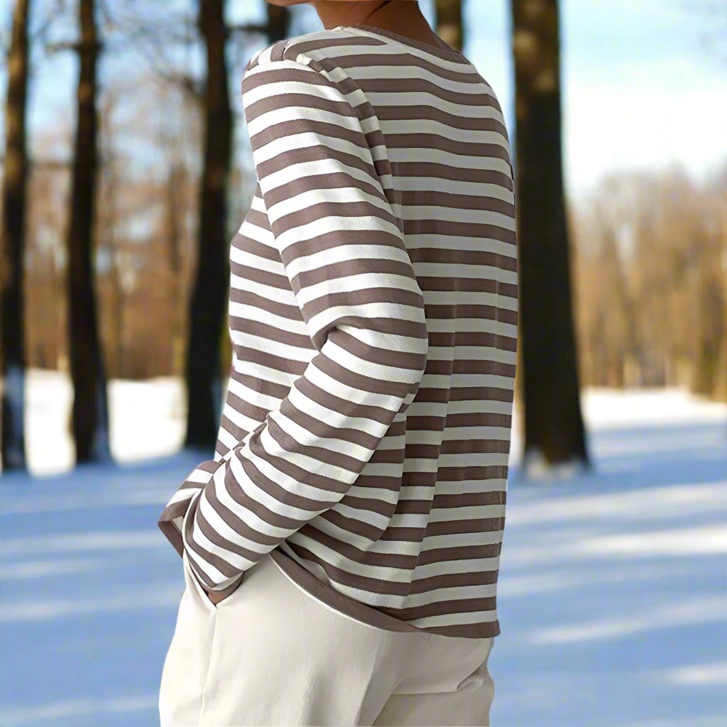 Alexandra | Striped Long Sleeve T-Shirt for Women