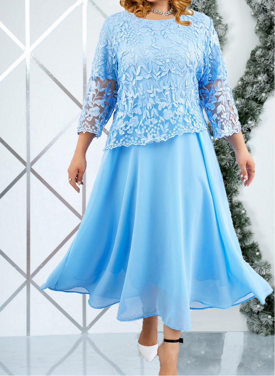 Josie | Chic Quarter Sleeve Maxi Dress for Formal Occasions