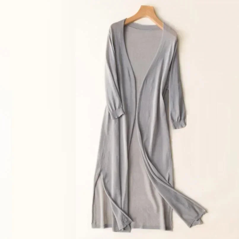 Alvera | Women's Long Open Front Cardigan