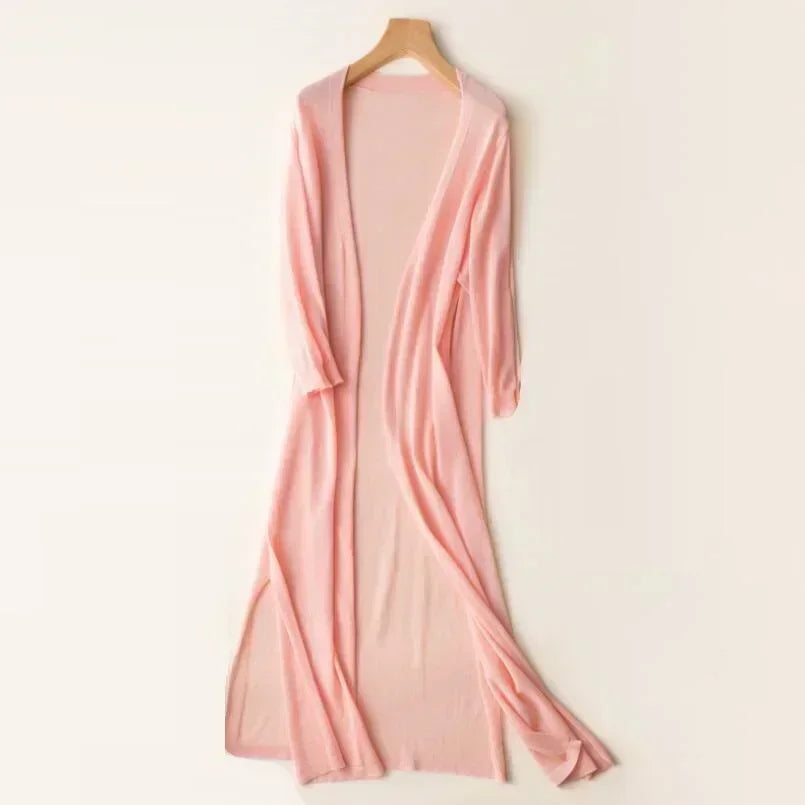 Alvera | Women's Long Open Front Cardigan