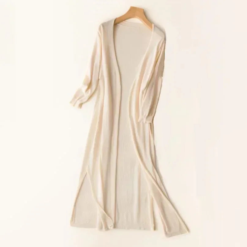 Alvera | Women's Long Open Front Cardigan