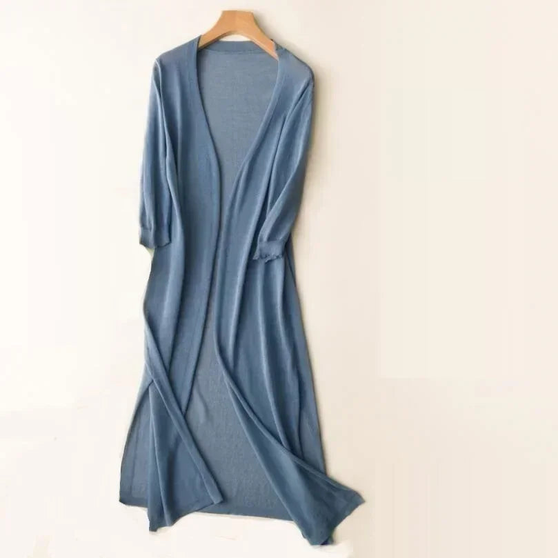 Alvera | Women's Long Open Front Cardigan