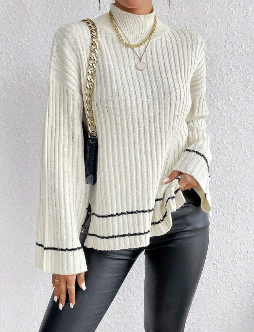 Alicea | Women's Turtleneck Ribbed Sweater