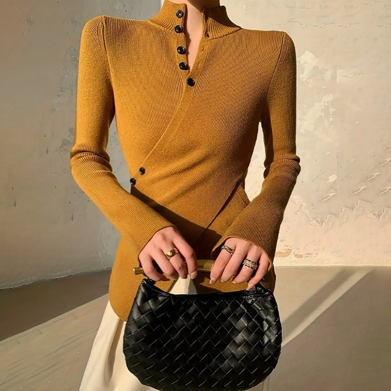 Alyona | Women's Mock Neck Wrap Sweater