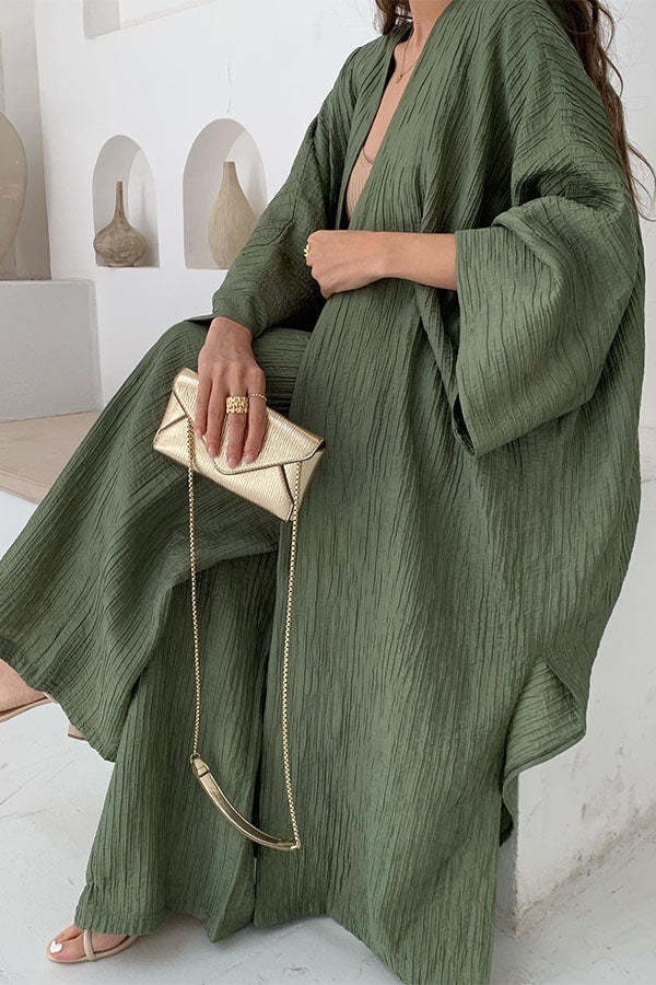 Audrey | Elegant Pleated Kimono Set
