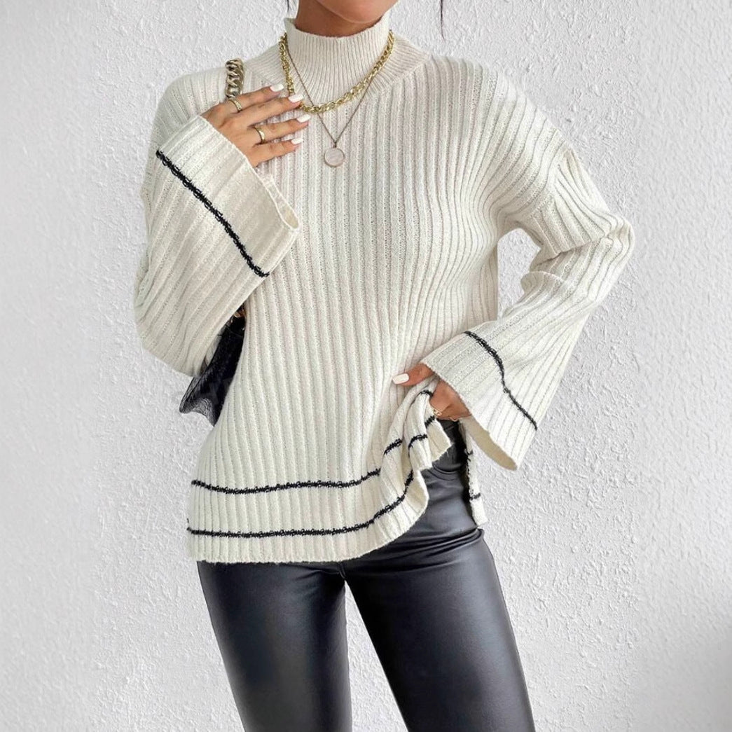Alicea | Women's Turtleneck Ribbed Sweater