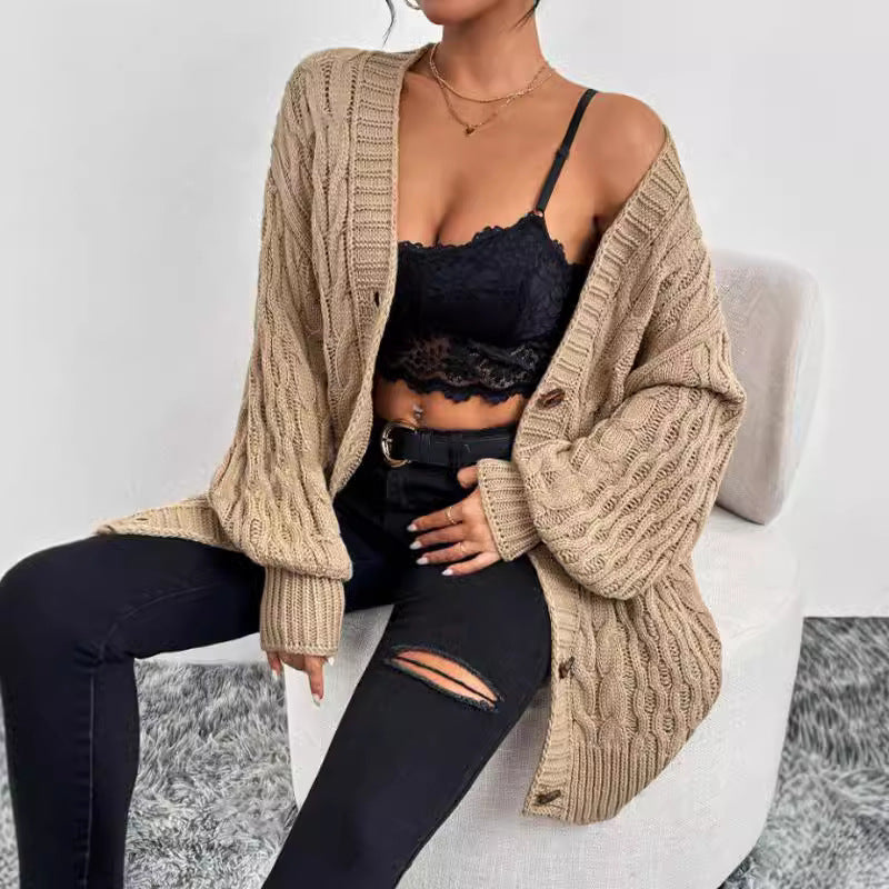 Alayah | Women's Oversized Cable Knit Cardigan