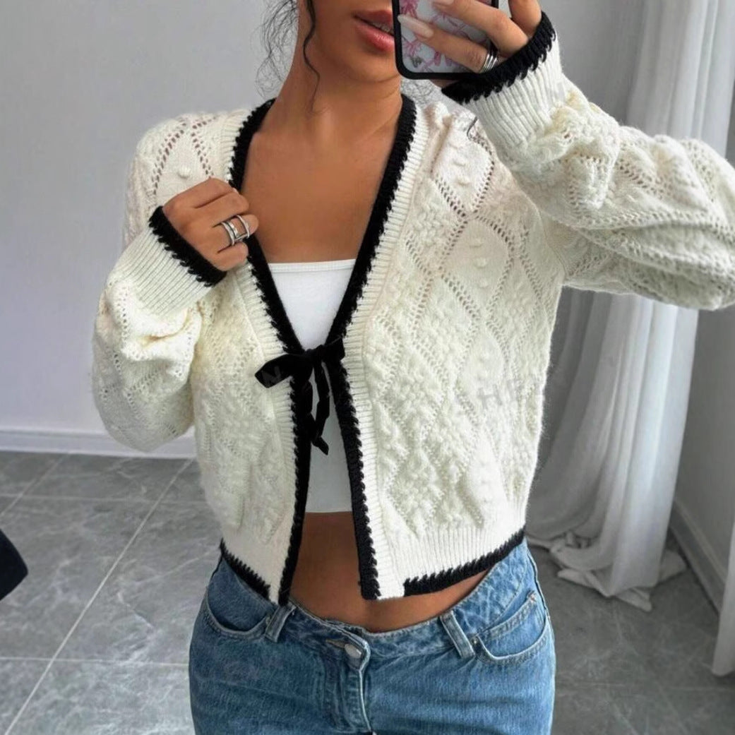 Aggie | Women's Cropped V-Neck Cardigan
