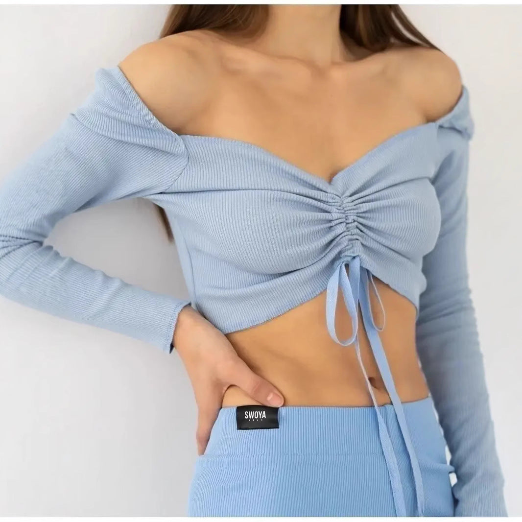 Addison | Women's Ruched Front Long Sleeve Top