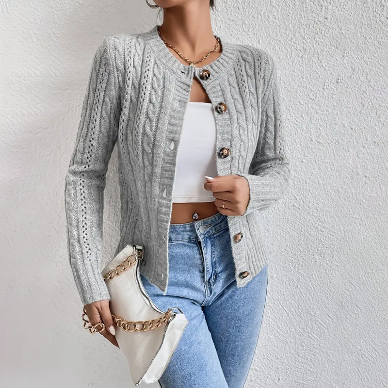 Allannah | Women's Cropped Cable Knit Cardigan
