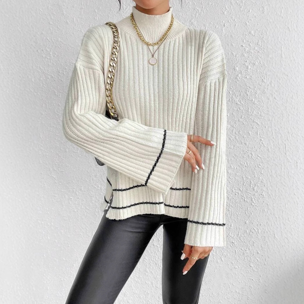Alicea | Women's Turtleneck Ribbed Sweater