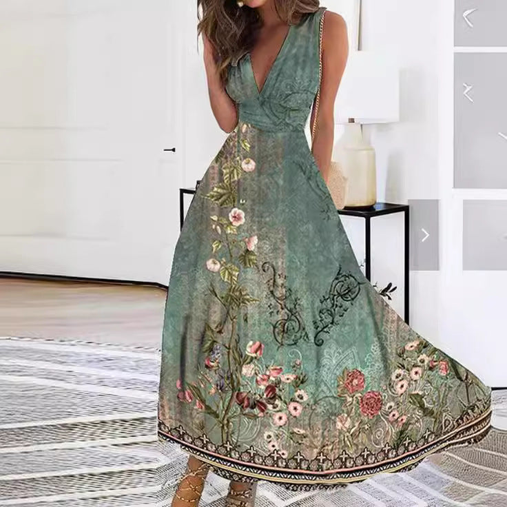 Mavis | Enchanting Floral Maxi Dress for Effortless Elegance