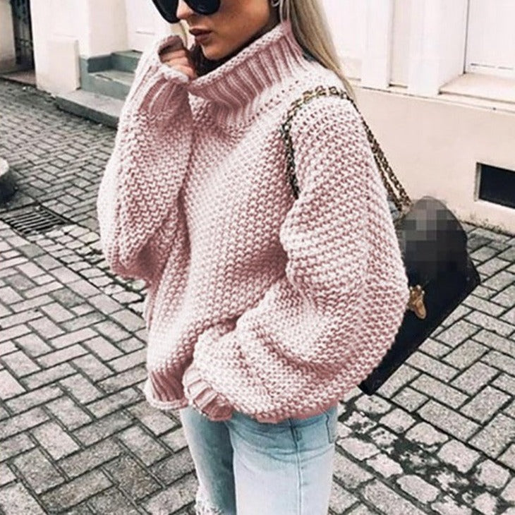 Amahle | Women's Oversize Chunky Knit Turtleneck Jumper