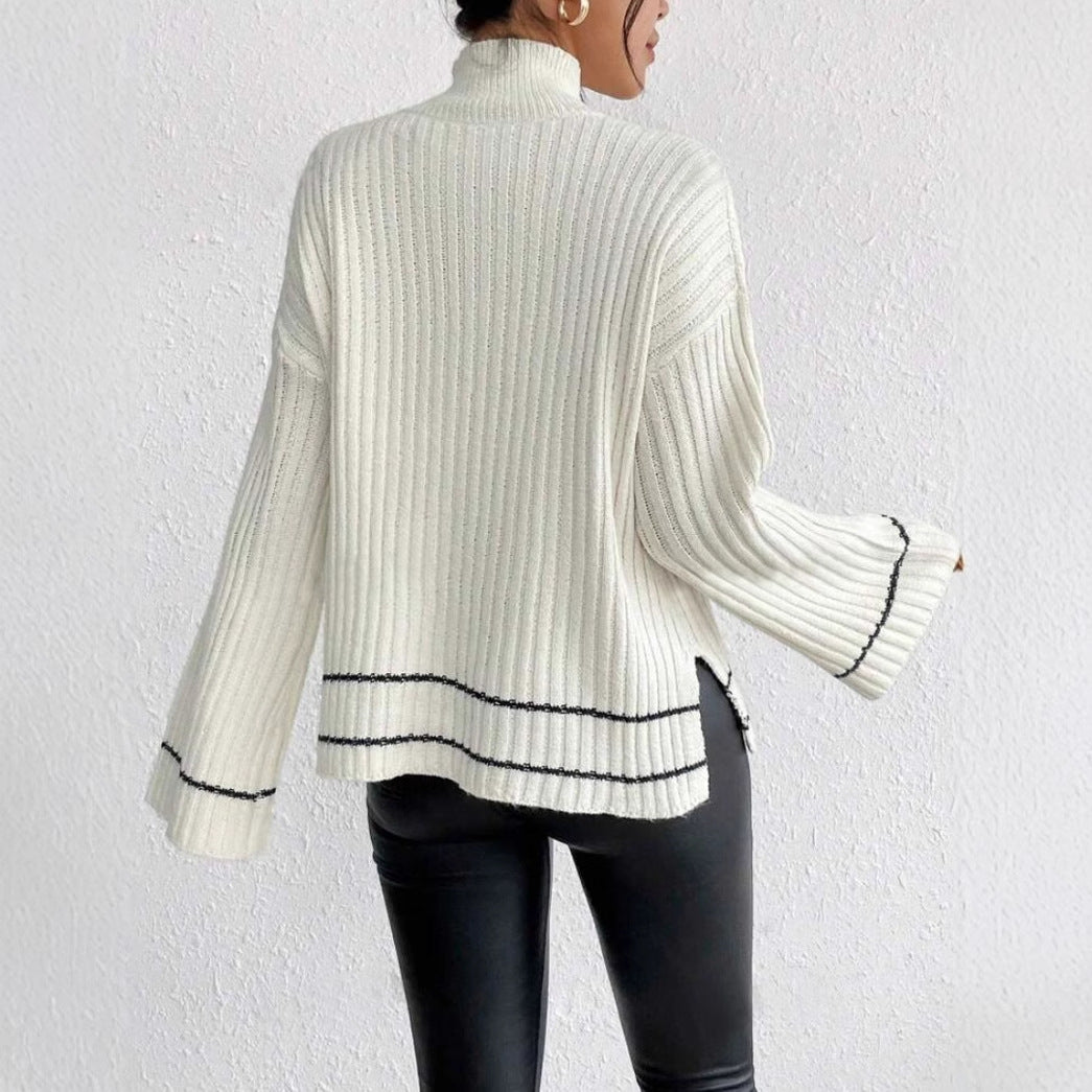 Alicea | Women's Turtleneck Ribbed Sweater