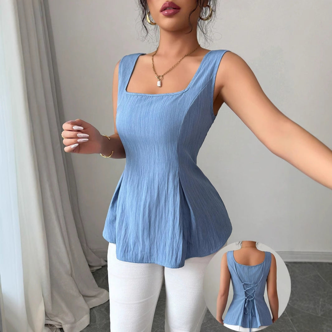 Alberta | Women's Peplum Sleeveless Top
