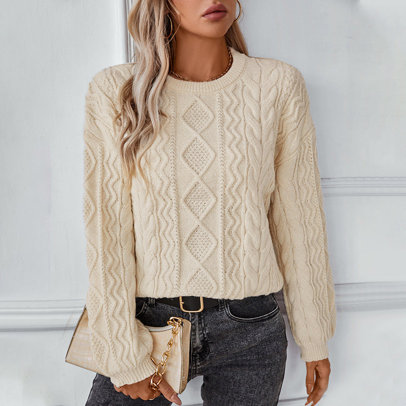 Alvie | Cozy Cable Knit Long Sleeve Jumper for Women