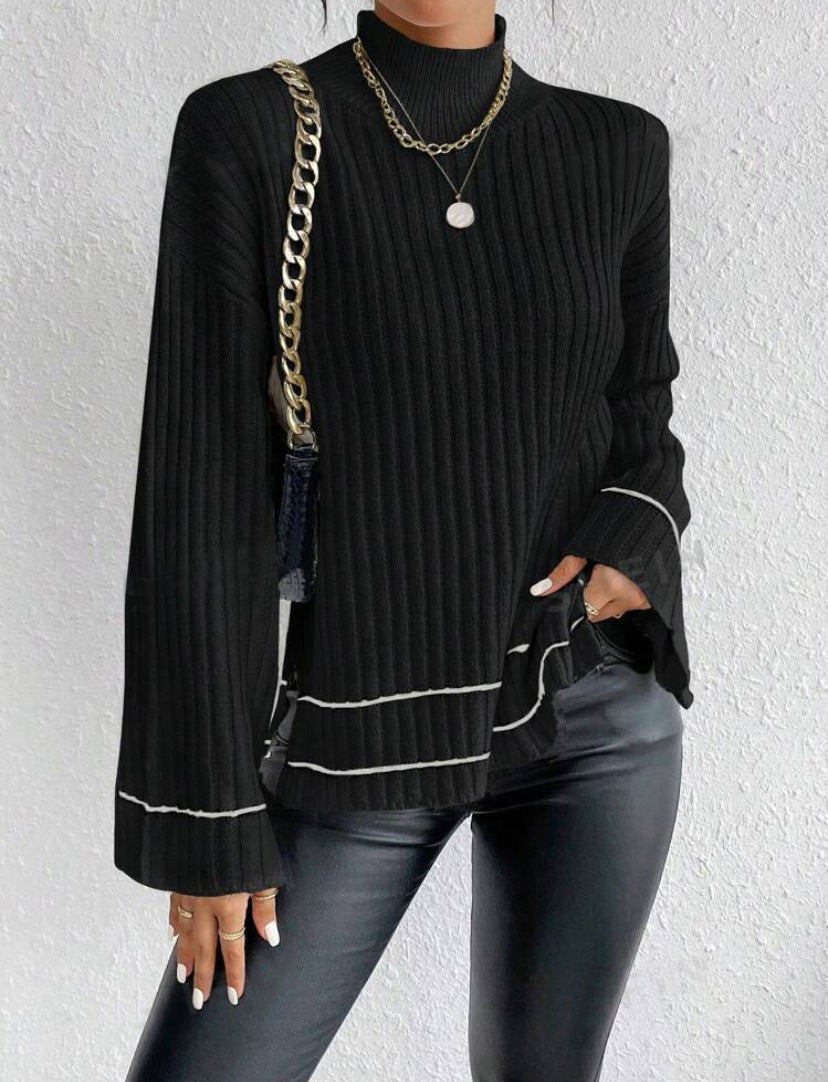 Alicea | Women's Turtleneck Ribbed Sweater