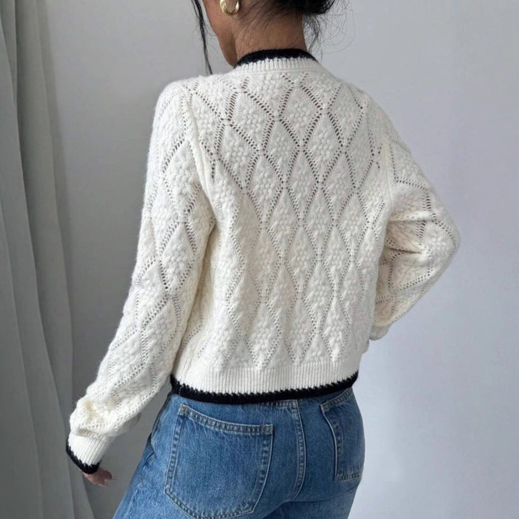 Aggie | Women's Cropped V-Neck Cardigan