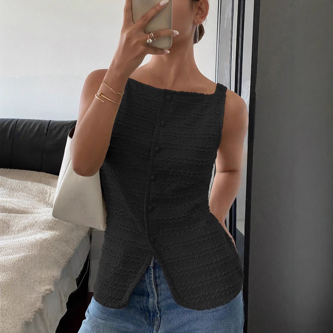 Aimee | Women's Square Neck Sleeveless Top