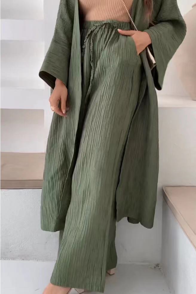 Audrey | Elegant Pleated Kimono Set