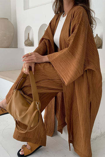 Audrey | Elegant Pleated Kimono Set