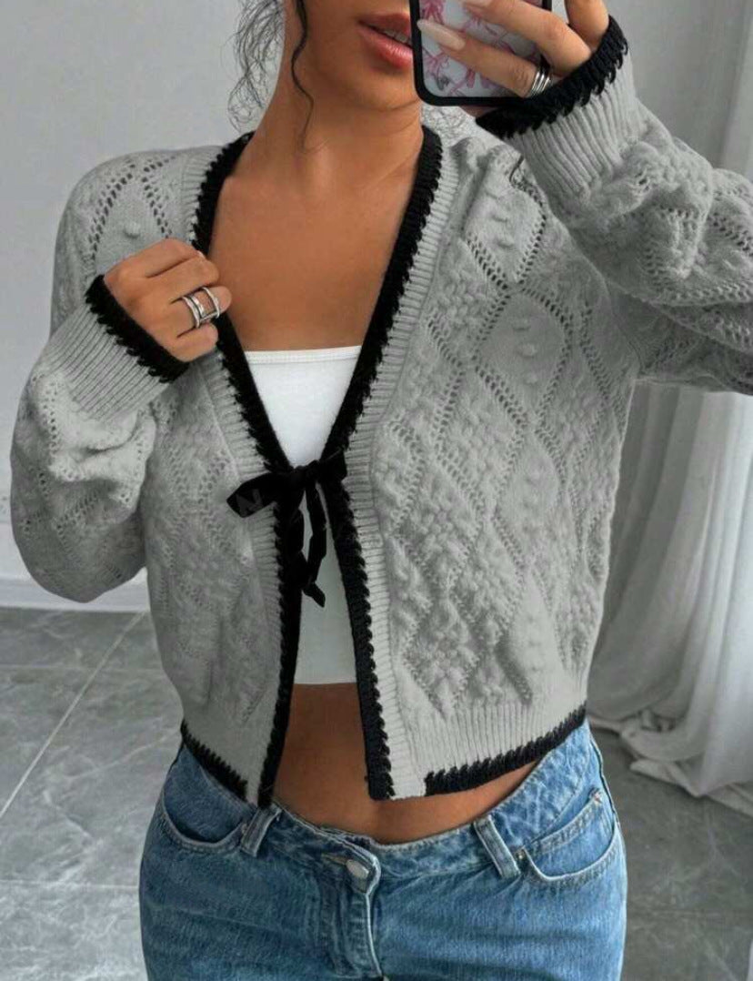 Aggie | Women's Cropped V-Neck Cardigan