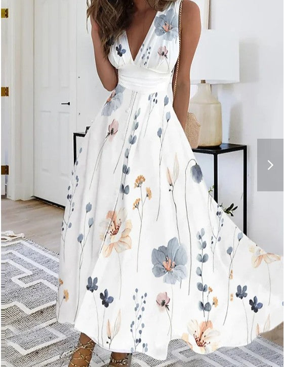 Mavis | Enchanting Floral Maxi Dress for Effortless Elegance