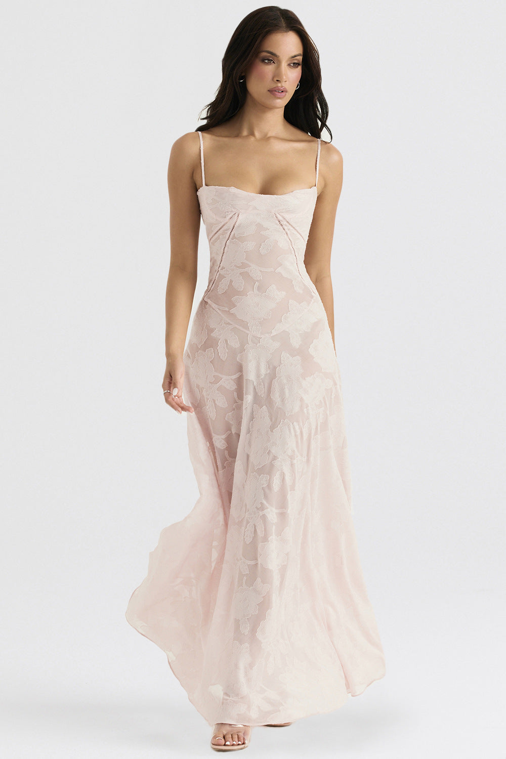 Mollie | Women's Elegant Maxi Dress - Silky Slim Fit - Spaghetti Straps