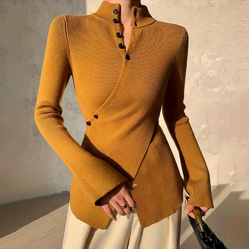 Alyona | Women's Mock Neck Wrap Sweater
