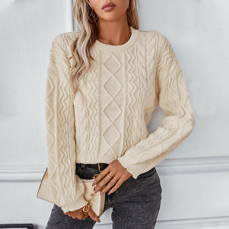 Alvie | Cozy Cable Knit Long Sleeve Jumper for Women