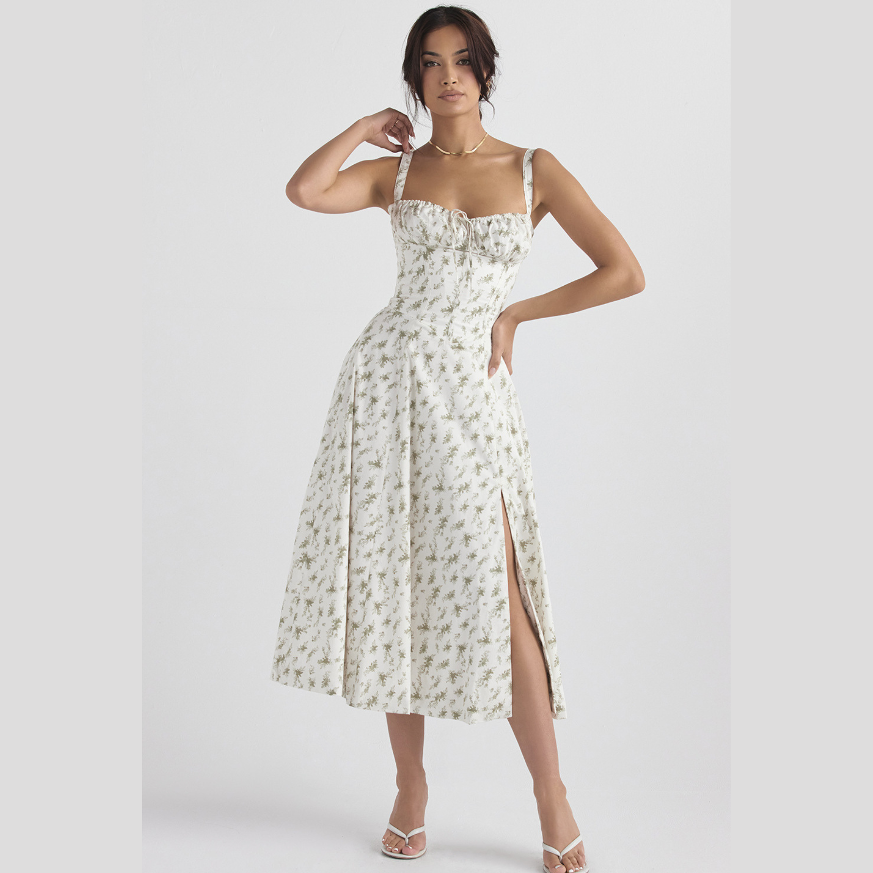Marina | Spring Floral Print Party Dress