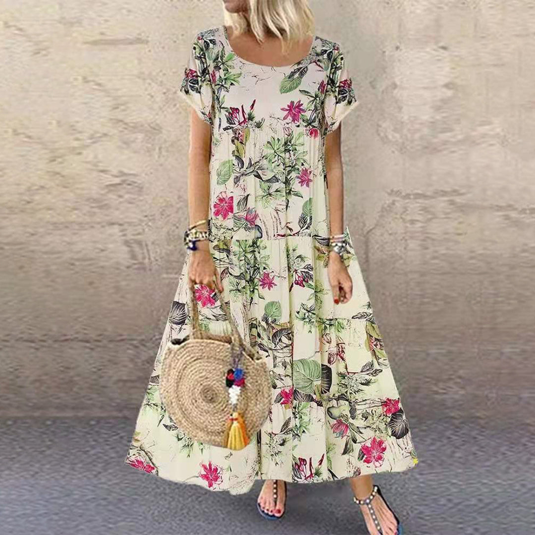 Jenna | Elegant A-line Maxi Dress with Pockets