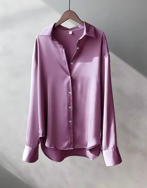Coral | Elegant Fit Blouse with Soft Sheen