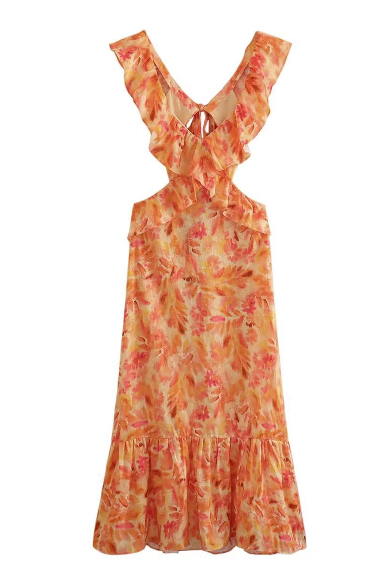 Norah | Chic Summer Maxi Dress - Sleeveless with Ruffle Straps