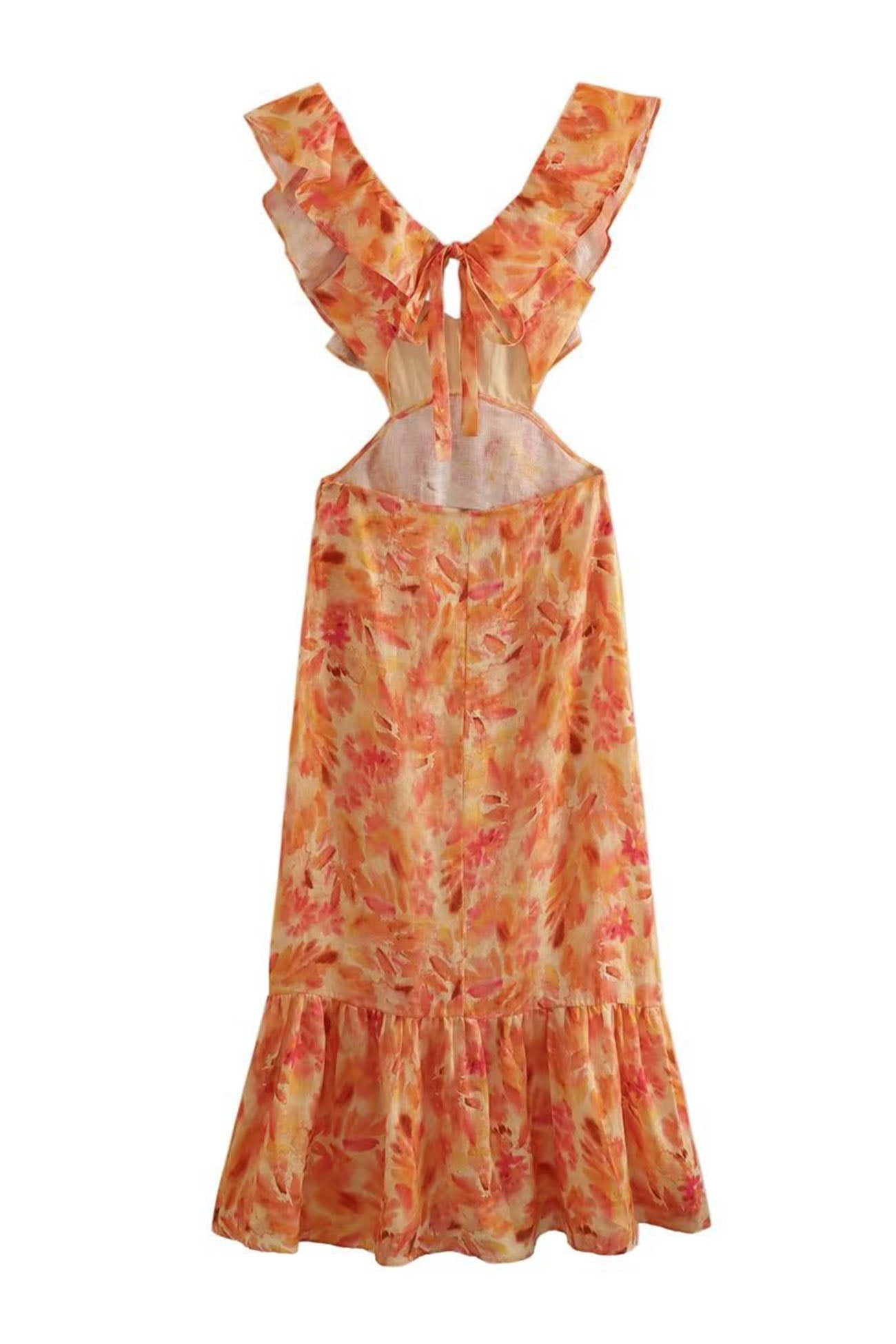 Norah | Chic Summer Maxi Dress - Sleeveless with Ruffle Straps