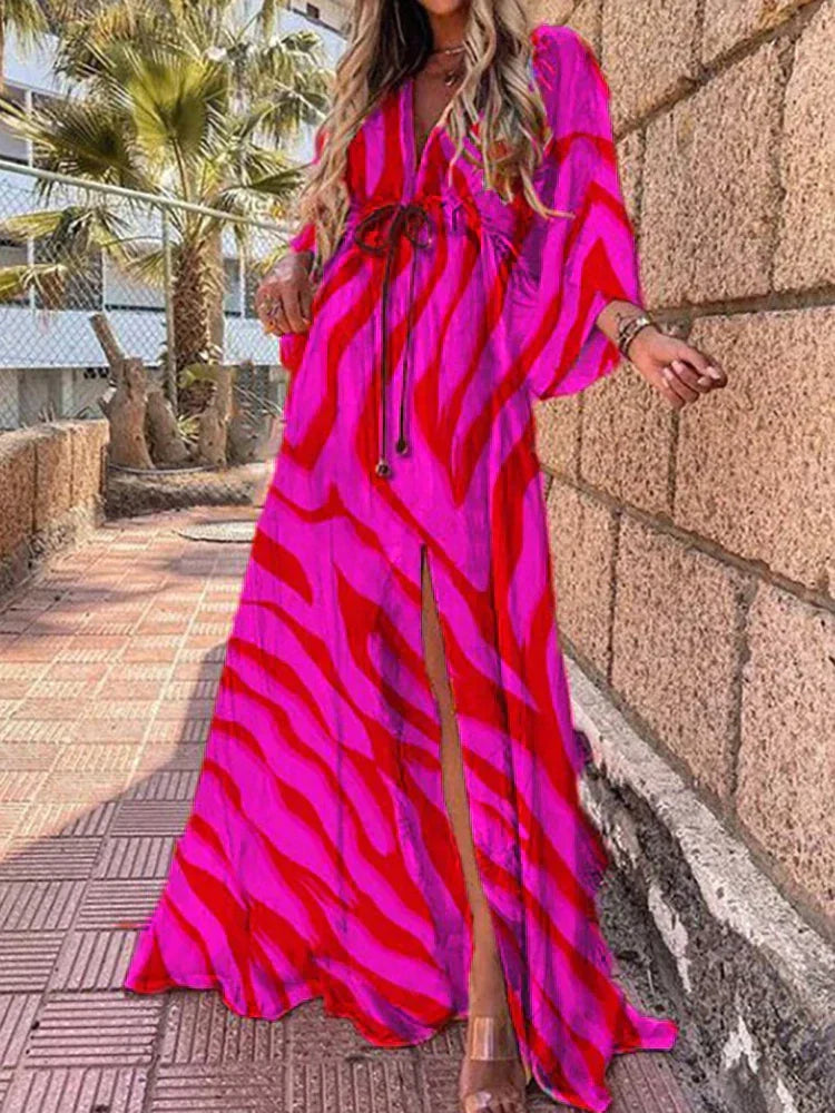 Merle | Vibrant Maxi Dress with Eye-Catching Graphic Print
