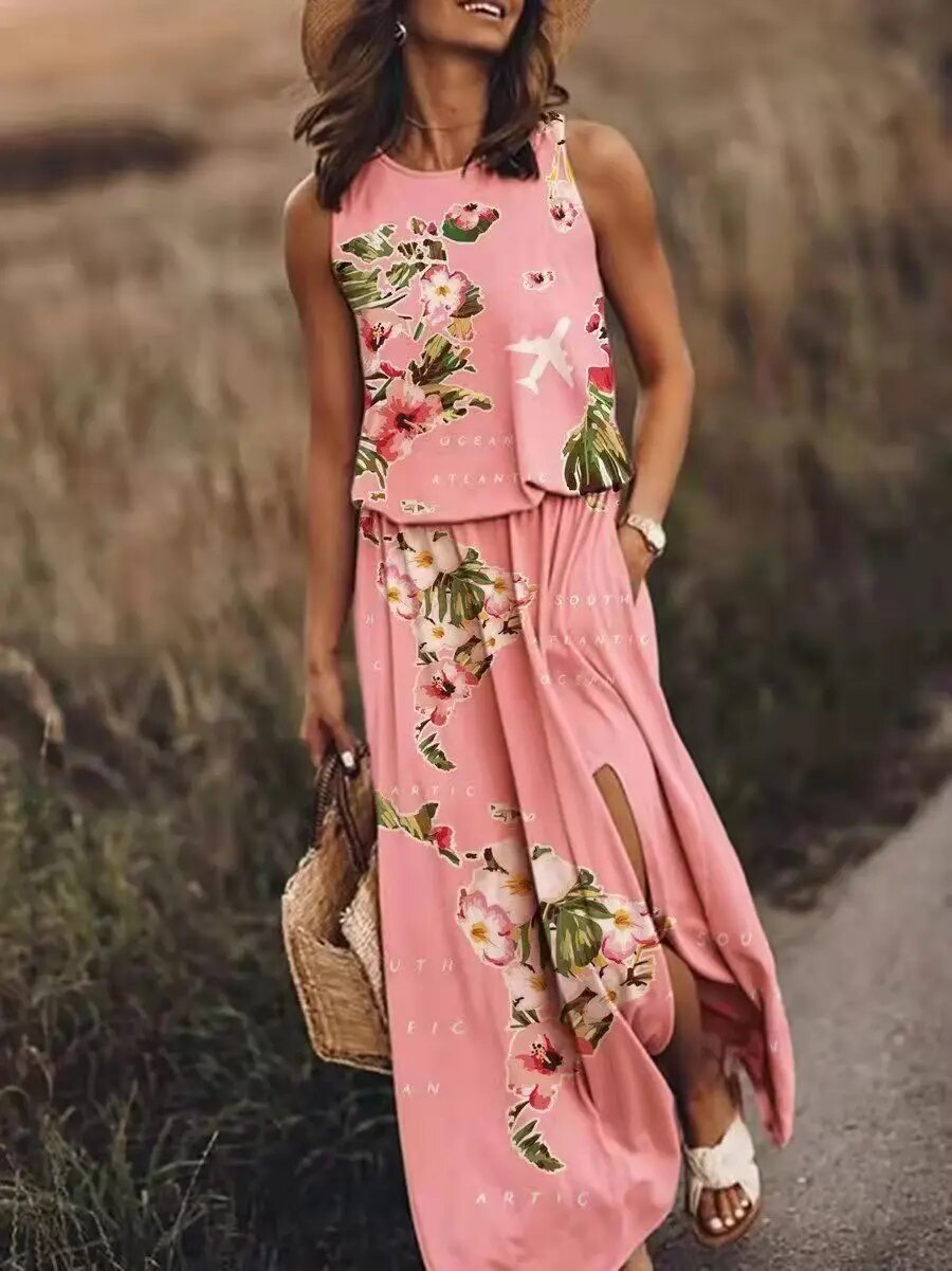 Jackie | Summer Maxi Dress with Eye-Catching Graphic Prints