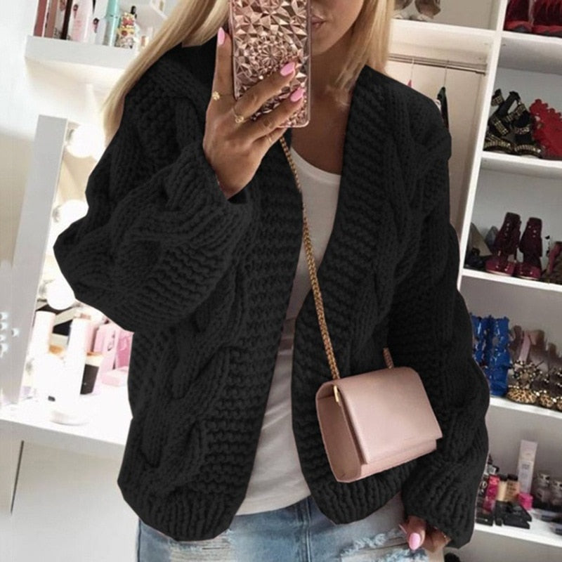 Alwynne | Oversize Open Chunky Knit Cardigan for Women