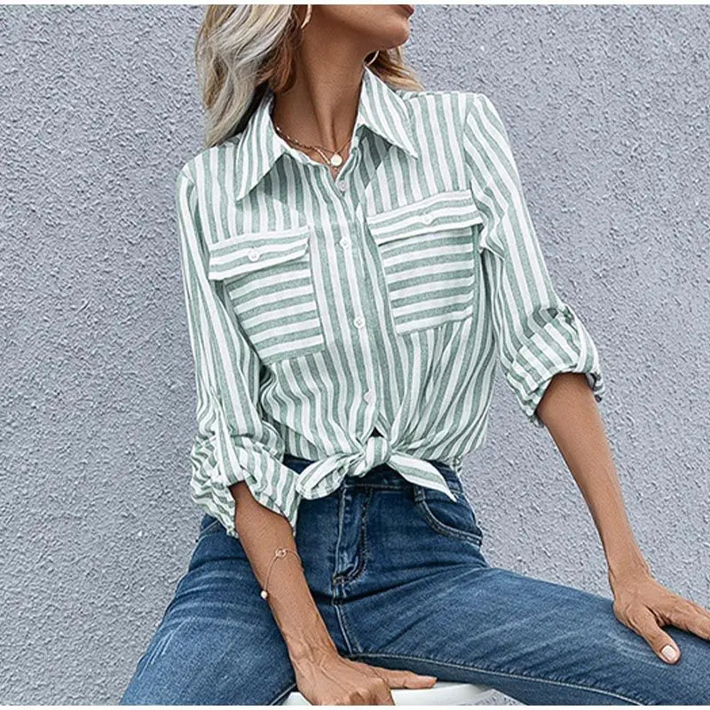 Cheryl | Striped Blouse for Women - Effortlessly Stylish Casual Chic