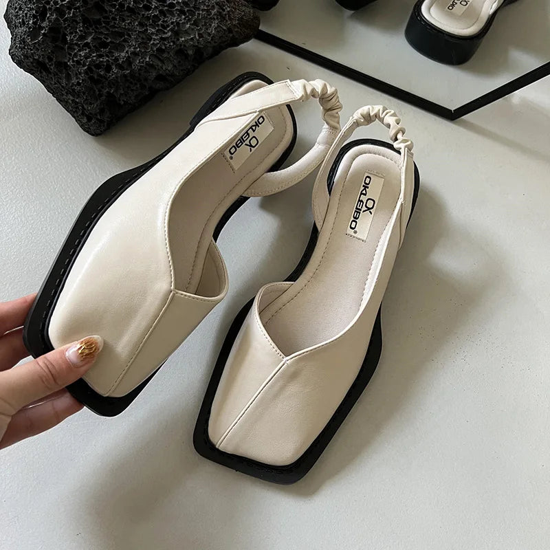 Petunia | Stylish Slingback Sandals with Square Toe for Women