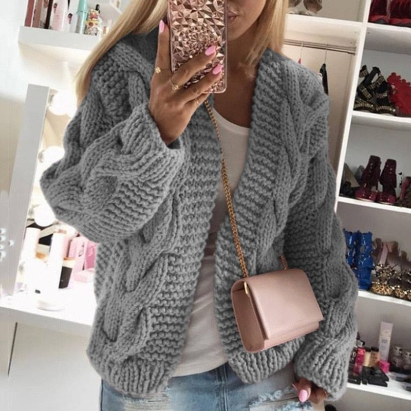 Alwynne | Oversize Open Chunky Knit Cardigan for Women