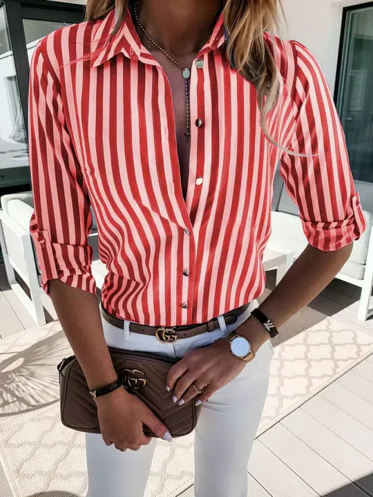 Cleo | Stylish Striped Blouse for Effortless Summer Comfort