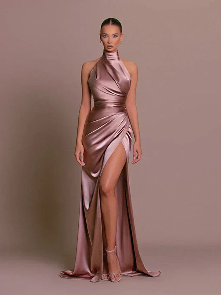 Michelle | Elegant High-Slit Evening Dress