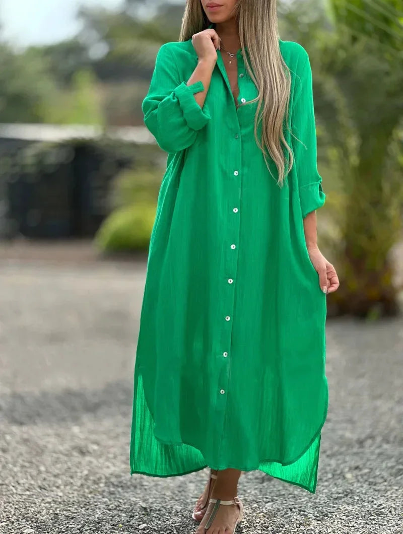 Maggie | Chic Cotton Hemp Summer Dress for Women