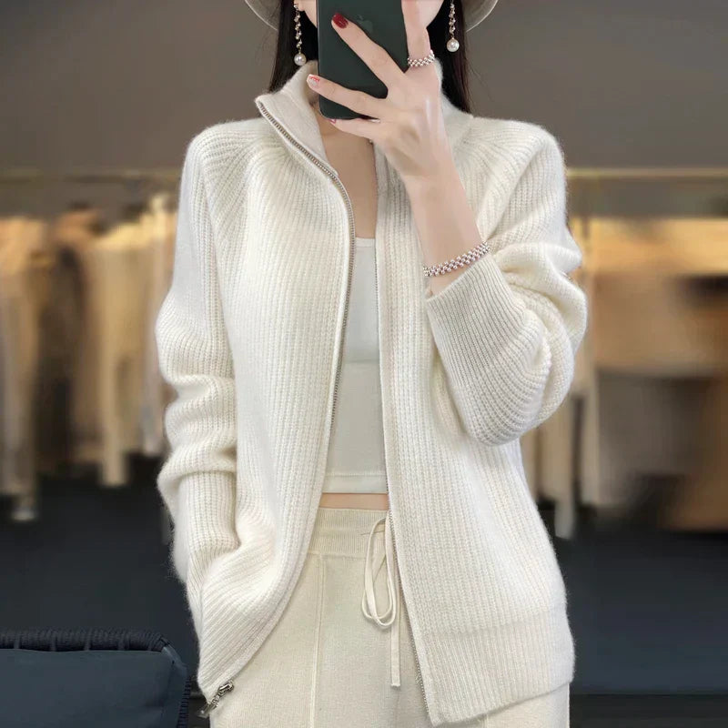 Alexina | Women's Zip-Up Sweater Jacket